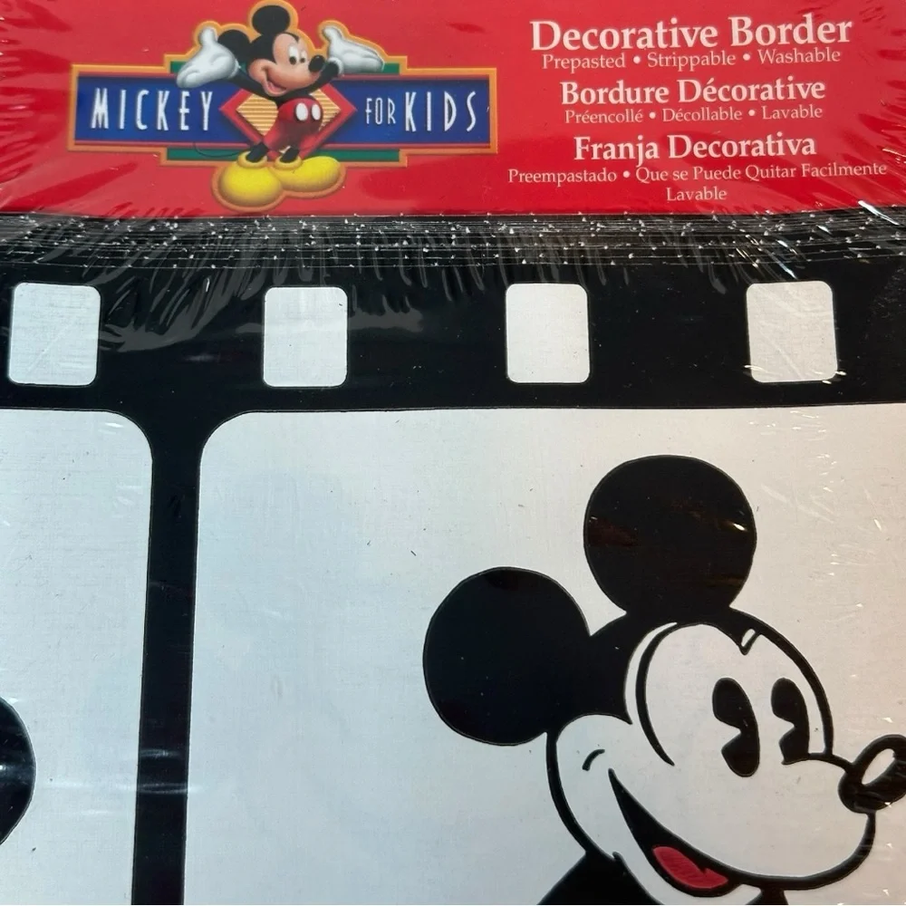 NWT Disney's Mickey Mouse Stuff for Kids Film Reel 5 YD Decorative Border sealed